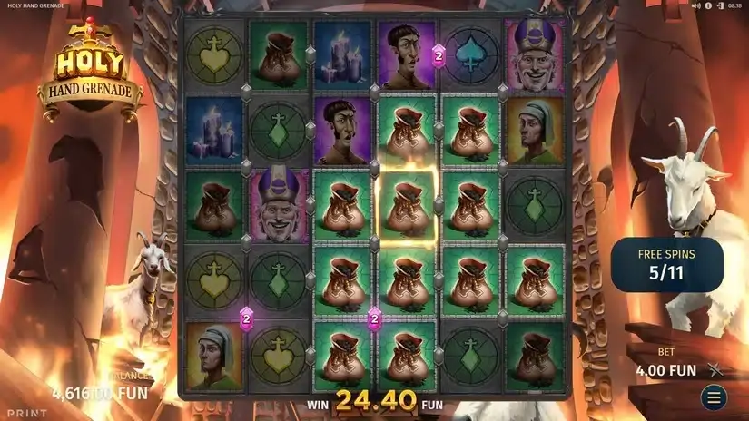 Holy Hand Grenade slot screenshot 