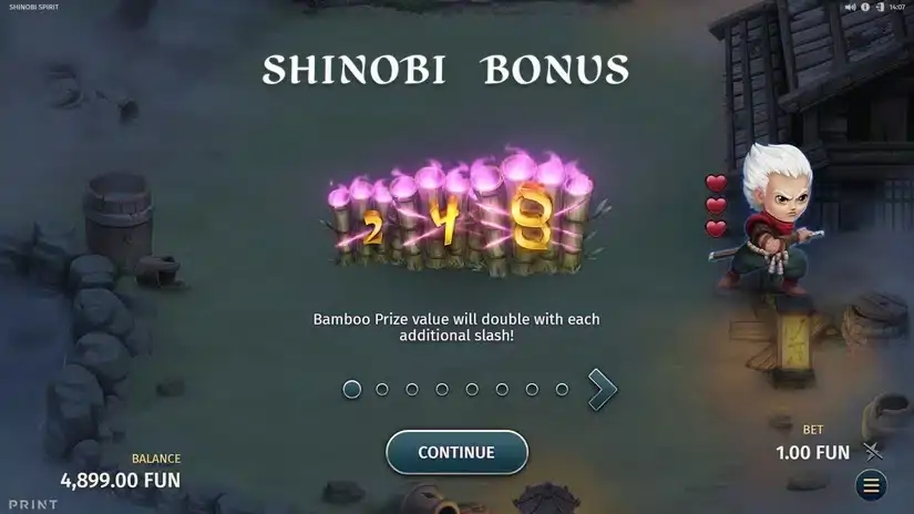Shinobi Spirit slot screenshot 3