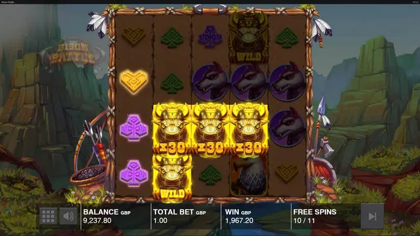 Bison Battle slot screenshot 3