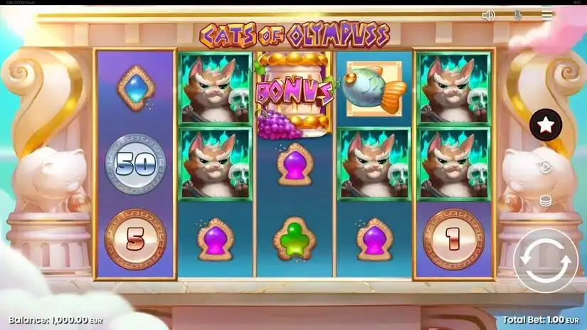 Cats of Olympuss slot screenshot 