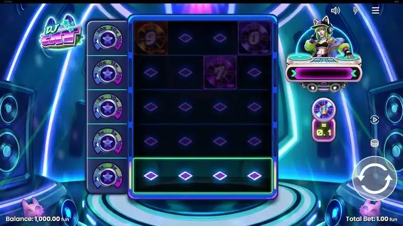 DJ Cat slot screenshot 