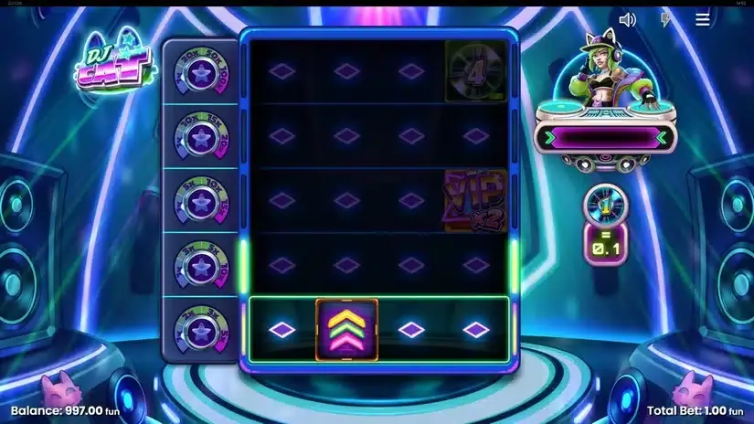 DJ Cat slot screenshot 2