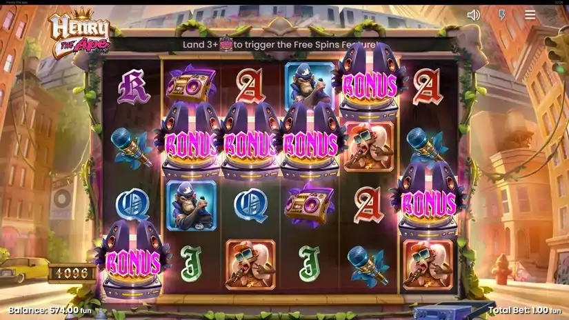 Henry The Ape slot screenshot 2