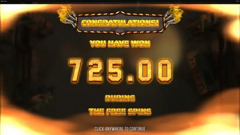 Mad Cars slot screenshot