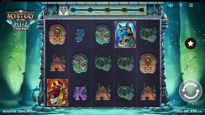Mystery of the Nile slot screenshot 