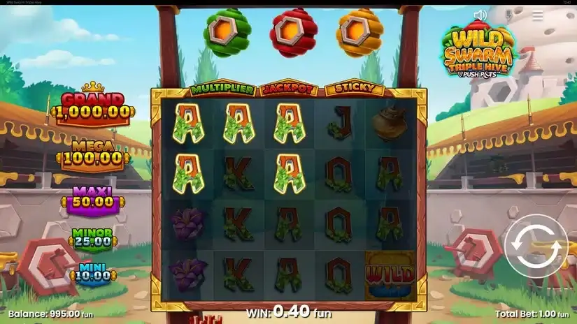 Wild Swarm Triple Hive slot screenshot 2