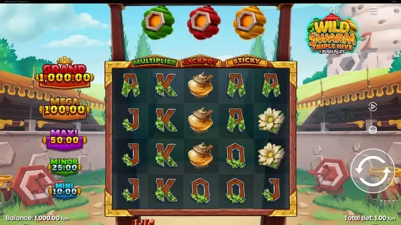Wild Swarm Triple Hive slot screenshot 
