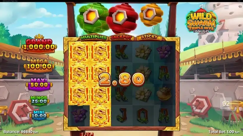 Wild Swarm Triple Hive slot screenshot 