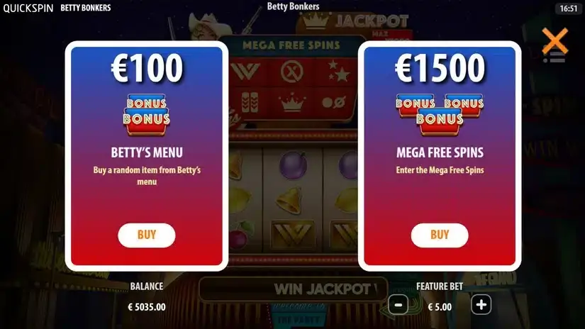 Betty Bonkers slot screenshot 3