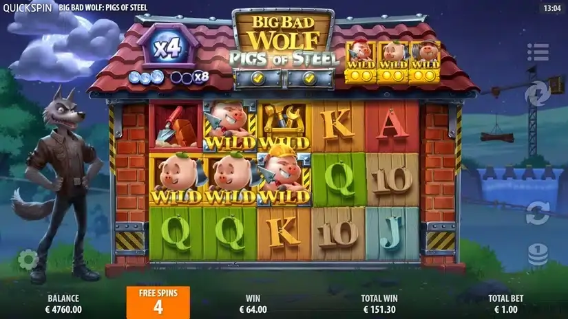 Big Bad Wolf: Pigs of Steel slot screenshot 5