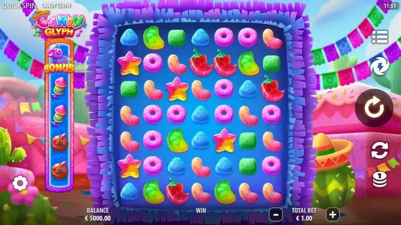 Candy Glyph slot screenshot 