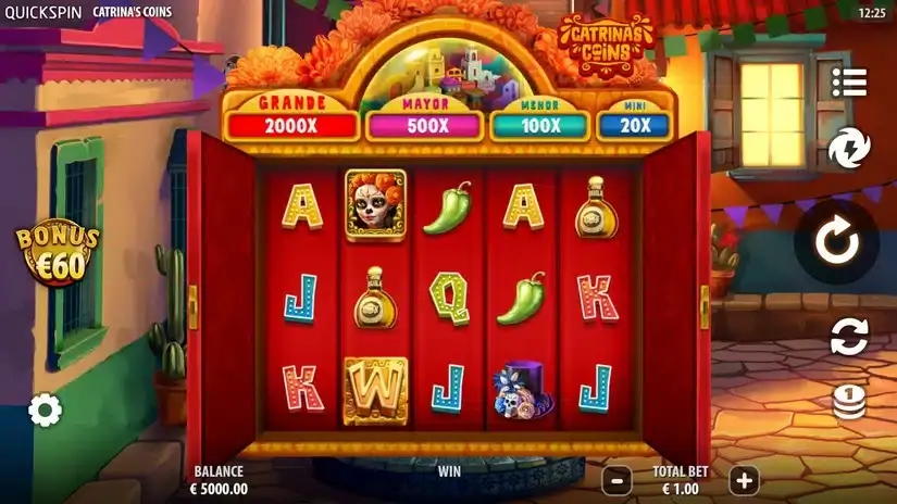 Catrina’s Coins slot screenshot 