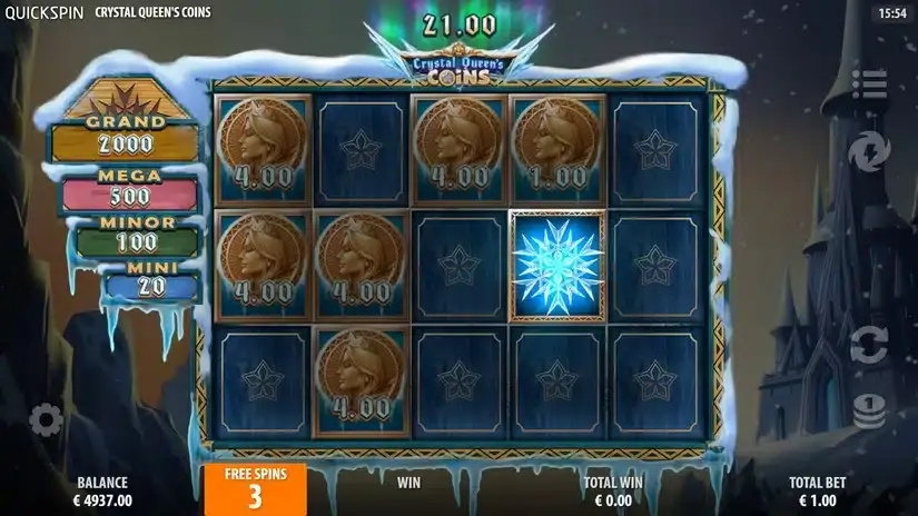 Crystal Queen’s Coins slot screenshot 3