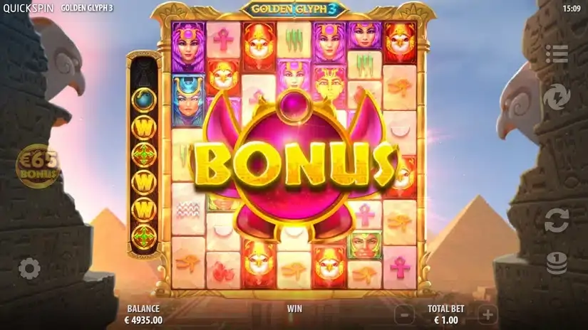 Golden Glyph 3 slot screenshot 2