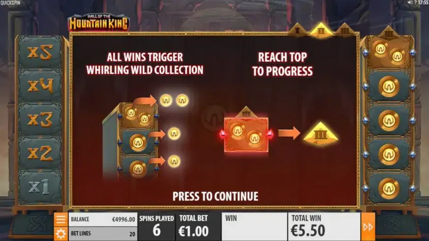 Hall of the Mountain King slot screenshot 5