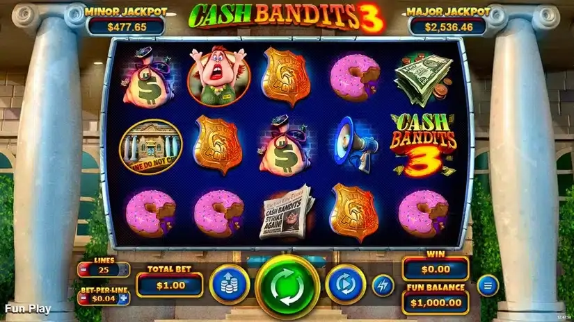 Cash Bandits 3 slot screenshot 