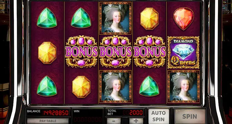 Queens & Diamonds slot screenshot 2