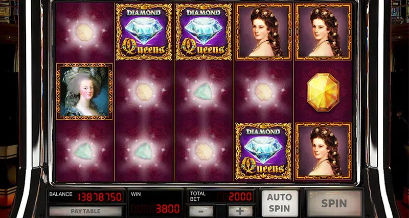Queens & Diamonds slot screenshot 1
