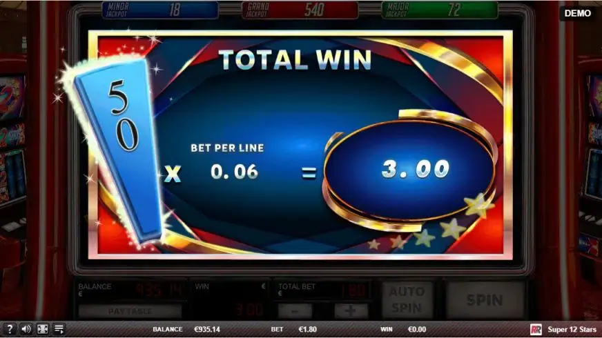 Super 12 Stars slot screenshot 4