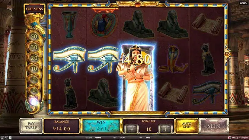 The Asp of Cleopatra slot screenshot 2