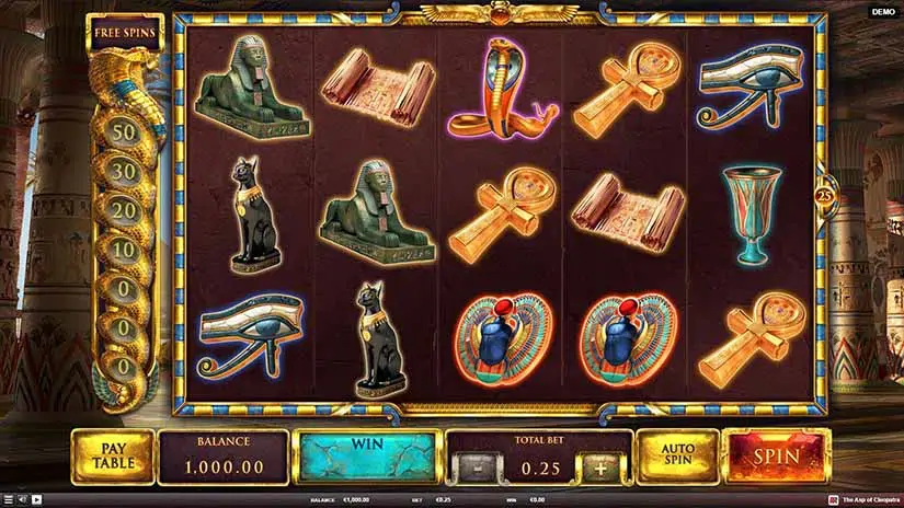 The Asp of Cleopatra slot screenshot 1