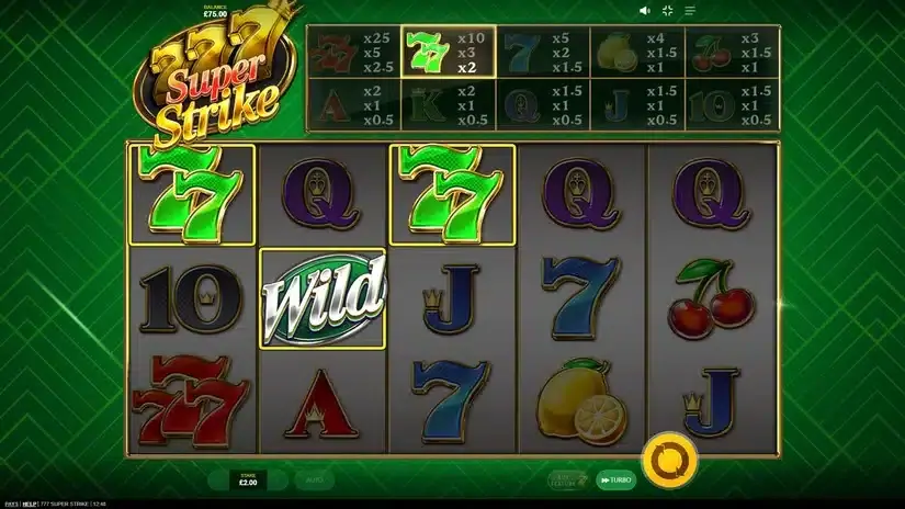 777 Super Strike slot screenshot 4