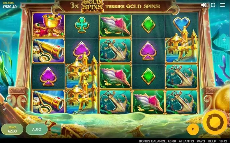 Atlantis slot screenshot 