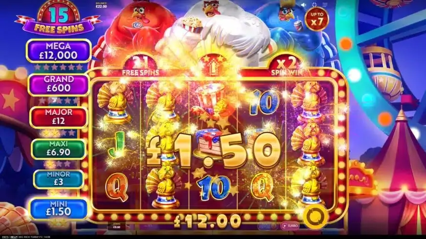 Big Rich Turkeys slot screenshot