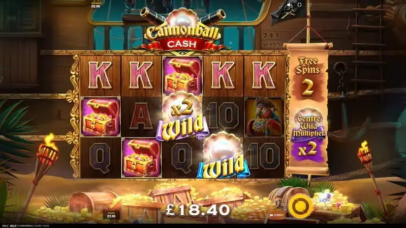 Cannonball Cash slot screenshot 