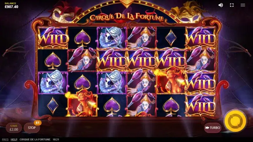 Cirque Dе La Fortune slot screenshot 2