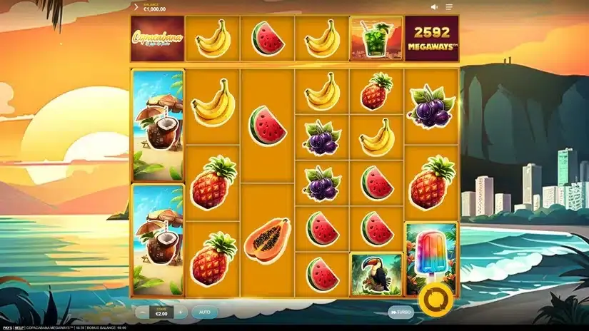 Copacabana Megaways slot screenshot 