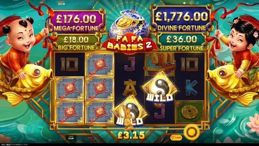 Fa Fa Babies 2 slot screenshot 