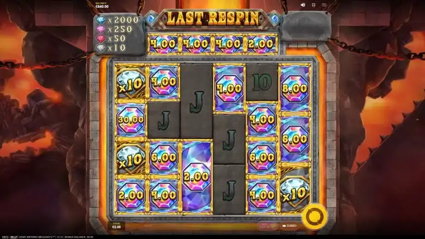 Gems Inferno Megaways slot screenshot 5
