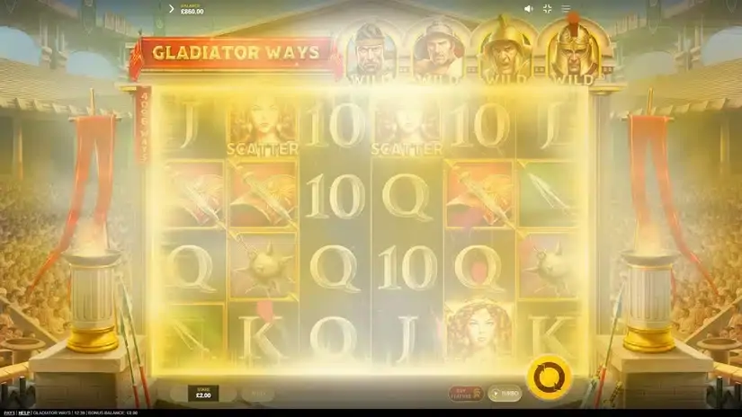 Gladiator Ways slot screenshot 2