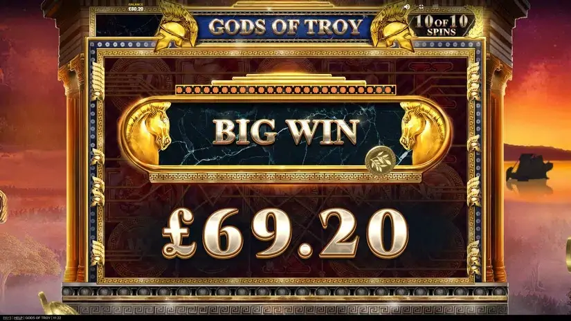 Gods Of Troy slot screenshot 