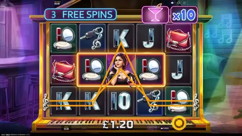 Midnight Romance slot screenshot 4
