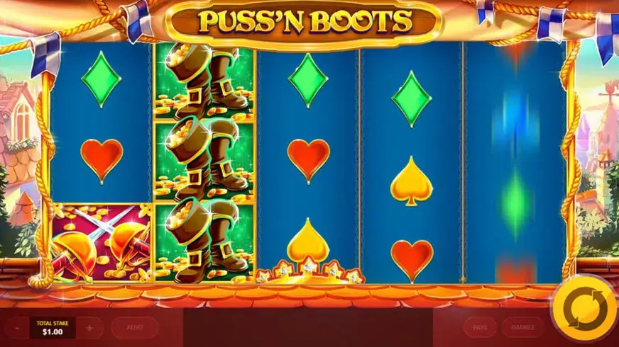 Puss’N Boots slot screenshot 