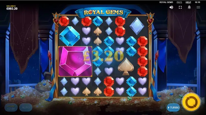 Royal Gems slot screenshot 2