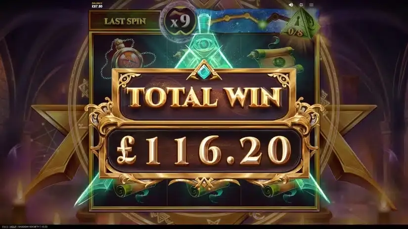 Shadow Society slot screenshot 
