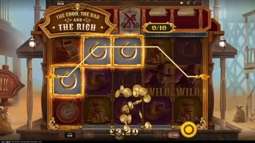 The Good, The Bad and The Rich slot screenshot 