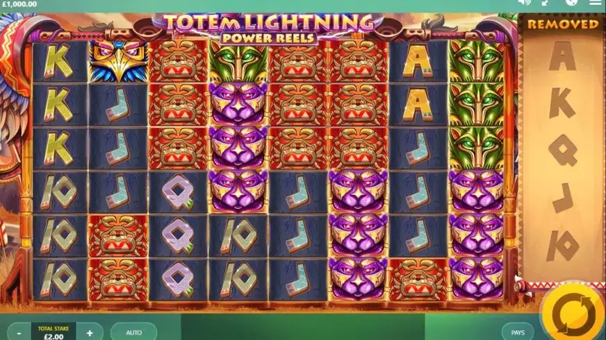 Totem Lightning Power Reels slot screenshot 