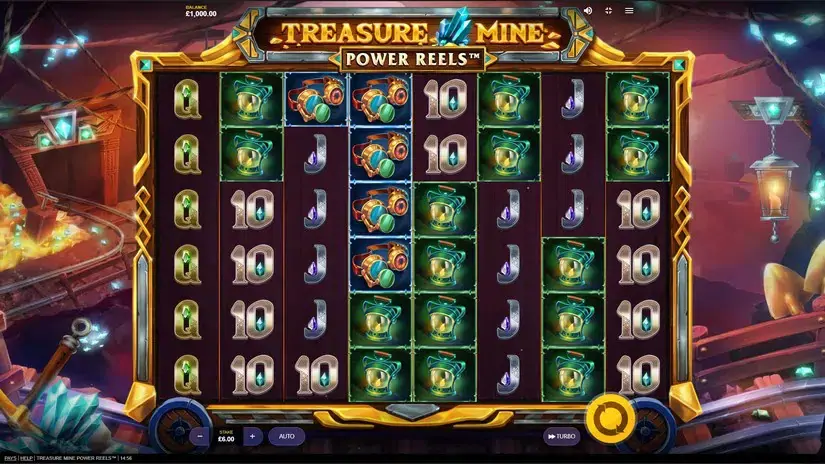 Treasure Mine Power Reels slot screenshot 