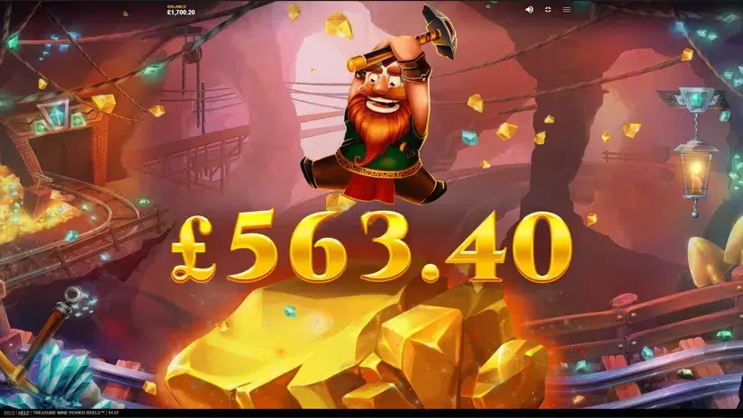 Treasure Mine Power Reels slot screenshot 