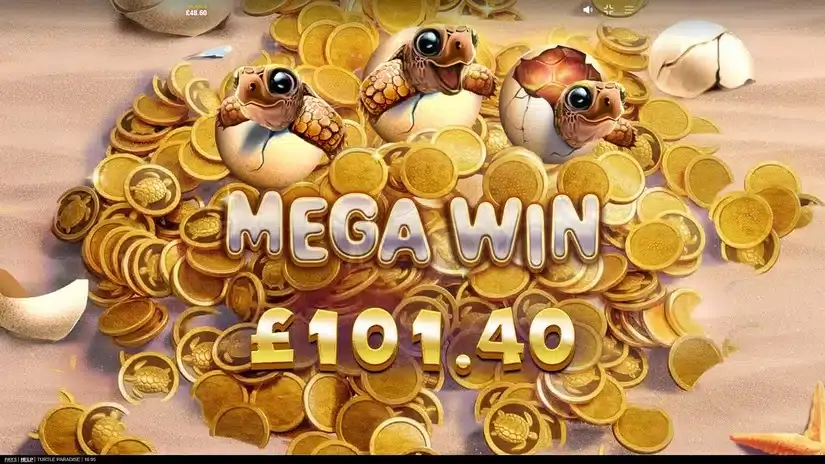 Turtle Paradise slot screenshot 