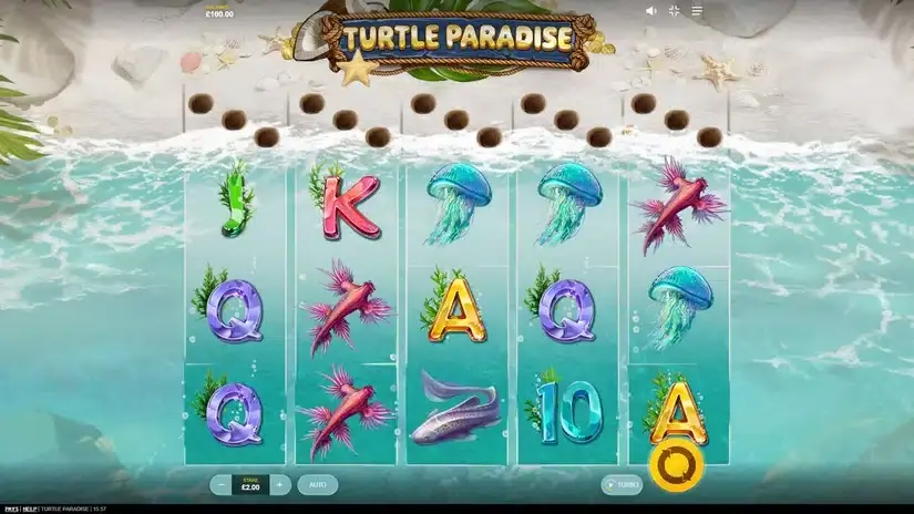 Turtle Paradise slot screenshot 