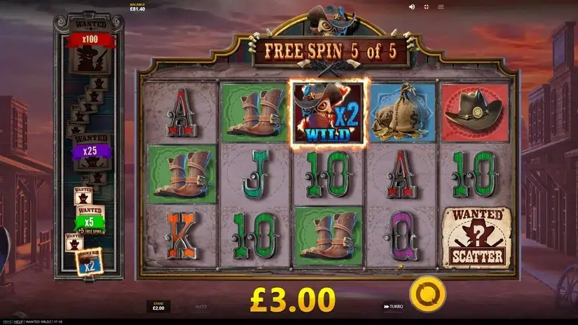 Wanted Wildz slot screenshot 6