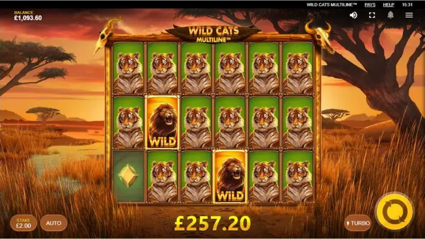 Wild Cats Multiline™ slot screenshot 8