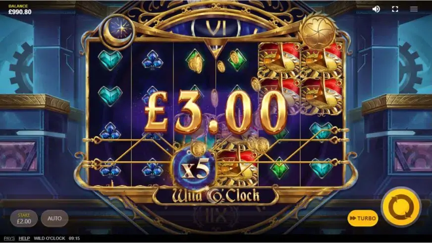Wild O’Clock slot screenshot 