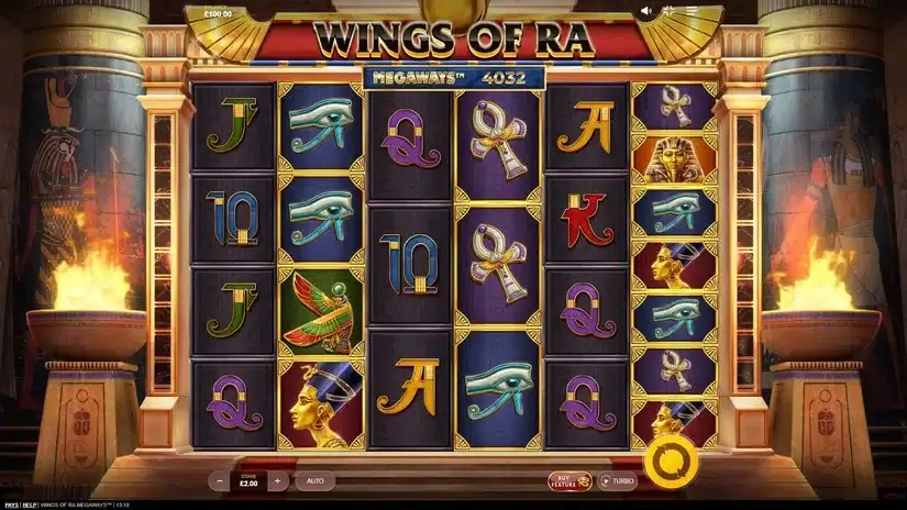 Wings of Ra Megaways slot screenshot 