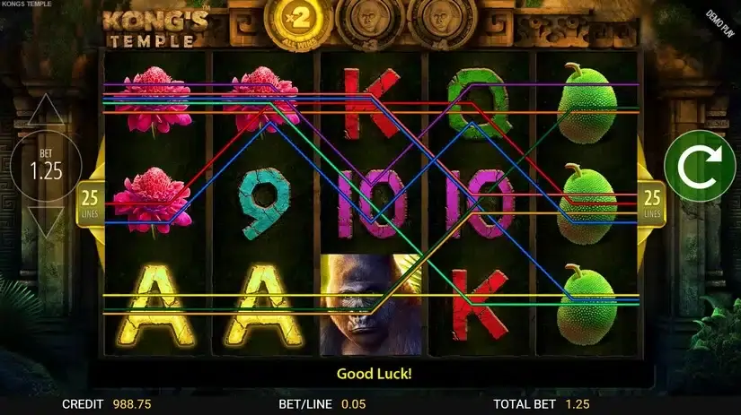 Kong’s Temple slot screenshot 